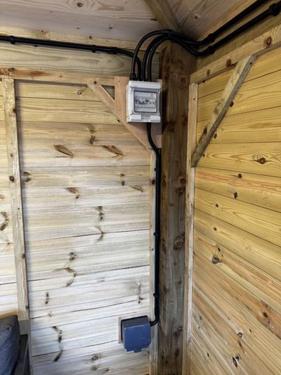 Electrical installation for garden gazebo