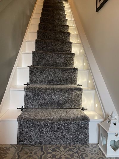Staircase lighting installation in Clayton